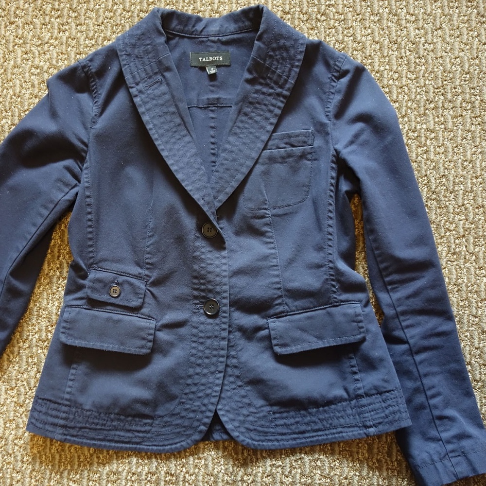 Talbots Fitted Cotton Jacket w/ Pockets—Size 4